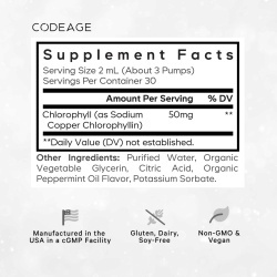Codeage Chlorophyll Liquid Drops, Clorofila Lichida Cu Aroma De Menta, 60 Ml - Img 10