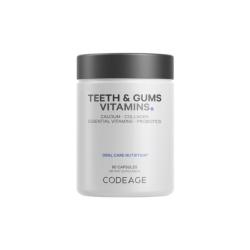 Codeage Teeth & Gums Vitamins, Daily Multivitamins & Minerals + Collagen, Complex De Vitamine, Minerale Si Colagen Pentru Dinti Si Gingii, 90 Cps
