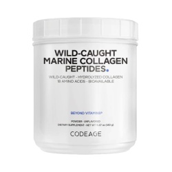Codeage Wild-caught Marine Hydrolyzed Collagen Peptides Powder Type I And Iii, Colagen Marin Din Pesti Salbatici Tip I Si Iii, 450 G - Img 1