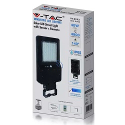 CORP ILUMINAT STRADAL LED SOLAR 40W 120LM/W 6000K ALB RECE - Img 7