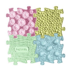 Covoras ortopedic senzorial puzzle Set Pastel Start - Img 3