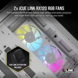 CR Case iCUE 2500X RGB Micro ATX White - Img 13