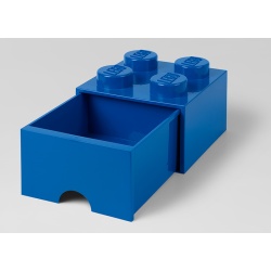 Cutie depozitare LEGO 2x2 cu sertar, albastru - Img 2