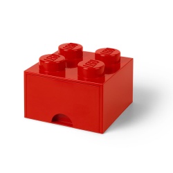 Cutie depozitare LEGO 2x2 cu sertar, rosu - Img 1