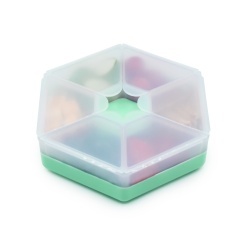 CUTIE SNACK HEXAGON SNACKLE 6 COMPARTMENTE, MELII, MINT - Img 4