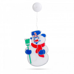 Decor fereastra LED PVC - om de zăpadă - 26 x 17 cm - 3 x AAA - Img 2