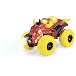 DICKIE MASINA DE TEREN FLAMING FIRE MONSTER CU LUMINI SUNETE SUSPENSII SI FUNCTIE ABUR 25CM - Img 8