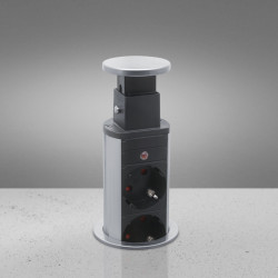 Distribuitor 3 prize camuflat în mobilier, USB- metalizat-satinat - Img 7