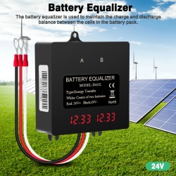 Egalizator alimentare baterii 2 x 12V pentru sisteme fotovoltaice 24V, cu display LCD - Img 1