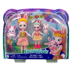 ENCHANTIMALS SET PAPUSI SURORI SI ANIMALUTELE LOR BREE BUNNY SI TWIST SI BEDELIA BUNNY SI TAPPY - Img 1