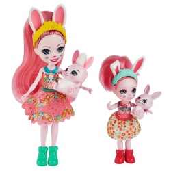 ENCHANTIMALS SET PAPUSI SURORI SI ANIMALUTELE LOR BREE BUNNY SI TWIST SI BEDELIA BUNNY SI TAPPY - Img 2