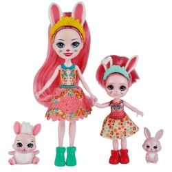 ENCHANTIMALS SET PAPUSI SURORI SI ANIMALUTELE LOR BREE BUNNY SI TWIST SI BEDELIA BUNNY SI TAPPY - Img 4