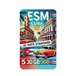eSIM, 5GB, 30 Days, Cuba, Standard