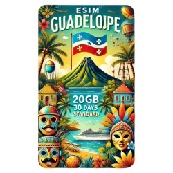 eSIM Guadeloupe 20GB 30Days Standard