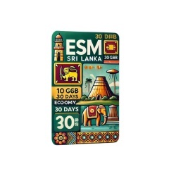 eSIM SriLanka 10GB 30Days Economy