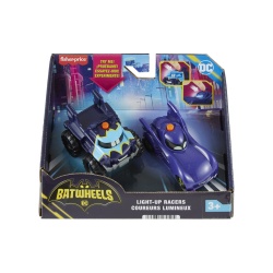 FISHER PRICE BATWHEELS SET 2 MASINUTE CU LUMINI SCARA 1:55 - Img 1