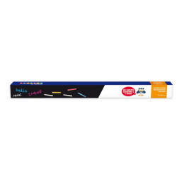 Folie autoadeziva tabla neagra 2 m lungime si set creta colorata - Img 2