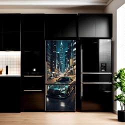 Folie imprimata color pentru decor Frigider, dimensiune 200 x 90cm, model: AVX-FR09 - Img 1