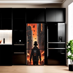 Folie imprimata color pentru decor Frigider, dimensiune 200 x 90cm, model: AVX-FR29 - Img 1