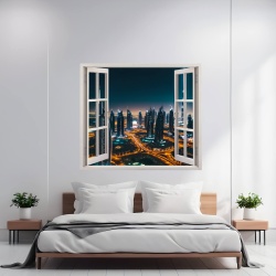 Folie imprimata color pentru decor perete locuinta, dimensiune 125 x 110cm, model: VIEW TO HAVEN 05 - Img 1