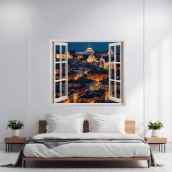 Folie imprimata color pentru decor perete locuinta, dimensiune 125 x 110cm, model: VIEW TO HAVEN 15 - Img 1