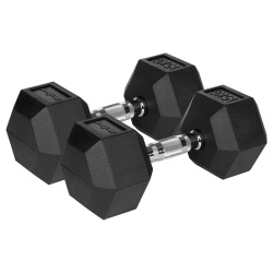 GANTERE DUMBBELL HEX FONTA CAUCIUCATA 2X15KG REBEL ACTI - Img 2