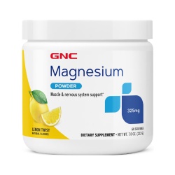 Gnc Magnesium Powder With Lemon Twist Flavor, Magneziu Pudra Cu Aroma Naturala De Lamaie, 222 G