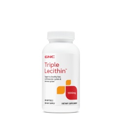 Gnc Triple Lecithin 1200 Mg, Lecitina Tripla, 30 Cps