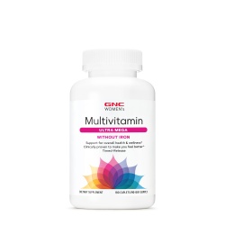 Gnc Women's Multivitamin Ultra Mega Without Iron, Complex De Multivitamine Pentru Femei Fara Fier, 180 Tb - Img 2