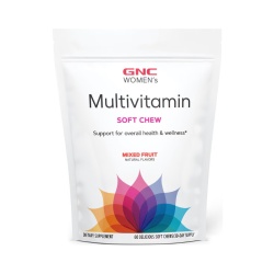 Gnc Women's Ultra Mega Soft Chews, Mixed Fruit, Multivitamine Pentru Femei Caramele Cu Aroma De Mix De Fructe, 60 Caramele - Img 1