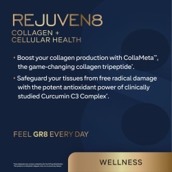 Gr8 Lifestyle Rejuven8 Collagen And Cellular Health With Passion Peach Flavor, Formula Pentru Sanatatea Pielii, Articulatiilor Si Regenerare Celulara, Cu Aroma De Passion Peach, 484.4 G - Img 5