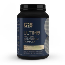 Gr8 Lifestyle Ultim8 Protein And Colostrum Complex With Vanilla Creme Flavor, Proteina Si Complex Cu Colostru, Cu Aroma De Crema De Vanilie, 1.15 Kg