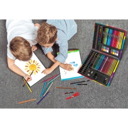 HAPPI HOBBI ART CASE SET DE DESEN DELUXE CU 100 DE ACCESORII CURCUBEU - Img 3