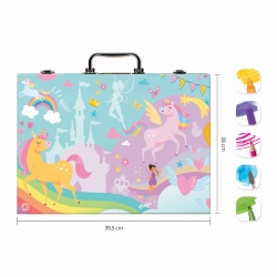 HAPPI HOBBI ART CASE SET DE DESEN DELUXE CU 100 DE ACCESORII UNICORN - Img 6