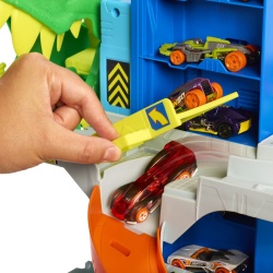 HOT WHEELS CITY SET DE JOACA GARAJ T REX SUPREM CU 2 MASINUTE INCLUSE - Img 7