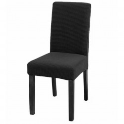 Husa universala pentru scaune clasice, model CATIFEA, culoare NEGRU - Img 3