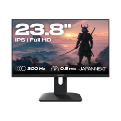 JAPANNEXT Monitor 23.8" IPS Full HD 200Hz 0.5ms, Adjustable Height and Tilt, Integrated Speakers, G-Sync/FreeSync