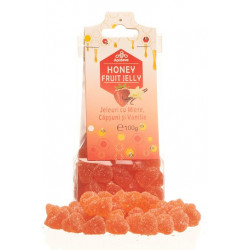 JELEURI CU MIERE,CAPSUNI & VANILIE 100g APIDAVA