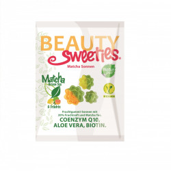 Jeleuri gumate moi "Sori" cu 20% suc din fructe, ceai Matcha, coenzima Q10, aloe vera si biotina 125g