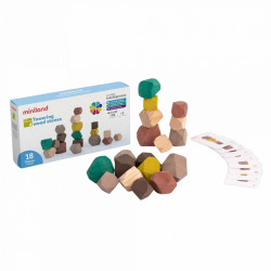 Joc educativ pentru dezvoltarea motricitatii Wood Stones - Img 1