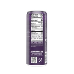 Jst Wrk Energy Drink, Bautura Energizanta Carbogazoasa Cu Aroma De Struguri, 355 Ml - Img 2