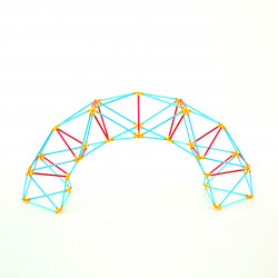 Jucarie din bambus Flexistix - Cupola Geodezica (177 piese)