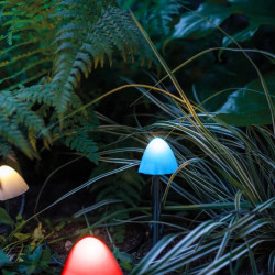 Lampa solara LED - 12 mini ciuperci - multicolor - 28,5 cm x 4 m - Img 3