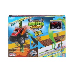MAISTO CYBER RACERS CIRCUIT MICRO MONSTER TRUCK SHOW - Img 1