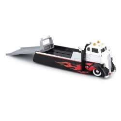 MAISTO DESIGN ELITE TRANSPORT SET CAMION CU RAMPA COE FLATBED SI MASINUTA CHEVROLET K5 BLAZER 1979 SCARA 1 LA 64 - Img 10
