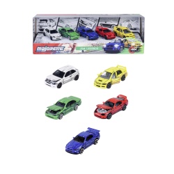 MAJORETTE SET 5 MASINUTE METALICE JDM LEGENDS PREMIUM ANIME SCARA 1 LA 64