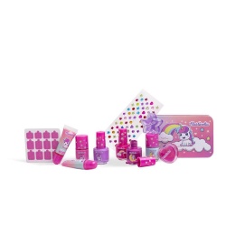 MARTINELIA LITTLE UNICORN SET LUCIU DE BUZE SI LAC DE UNGHII CU CUTIE METALICA - Img 2
