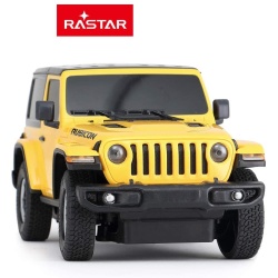 MASINA CU TELECOMANDA JEEP WRANGLER RUBICON GALBEN CU SCARA 1 LA 24 - Img 3