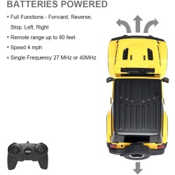 MASINA CU TELECOMANDA JEEP WRANGLER RUBICON GALBEN CU SCARA 1 LA 24 - Img 7