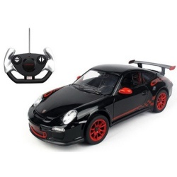 MASINA CU TELECOMANDA PORSCHE GT3 NEGRU CU SCARA 1 LA 14 - Img 1
